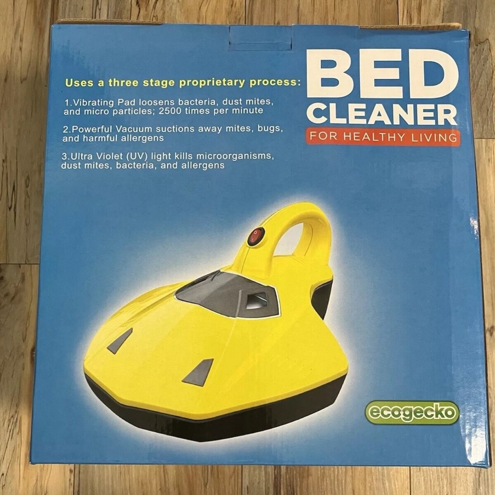 *NEW* Eco Gecko 75218 High Power Portable Handheld Mattress Vacuum with UV Light